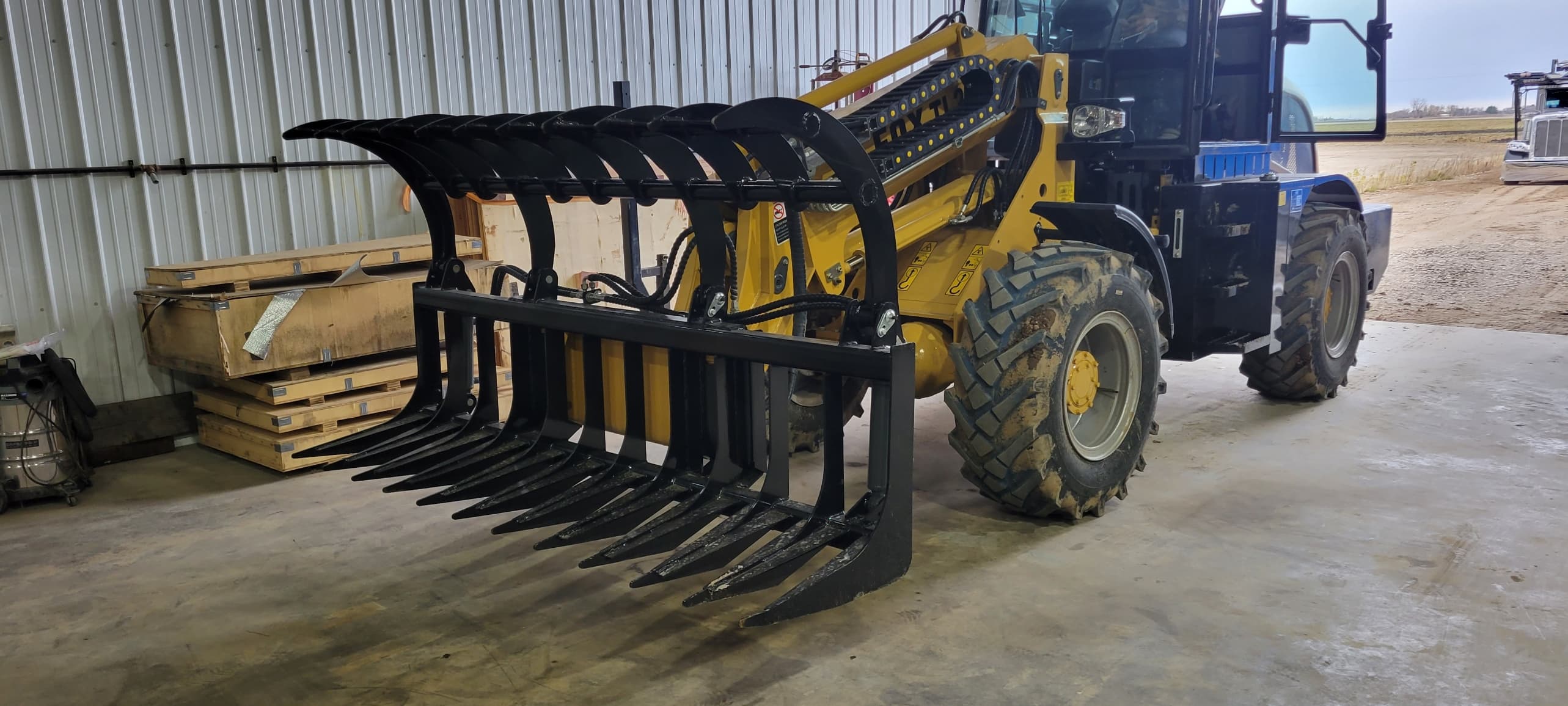 94" Skid Steer Root Rake Grapple — Heavy-Duty