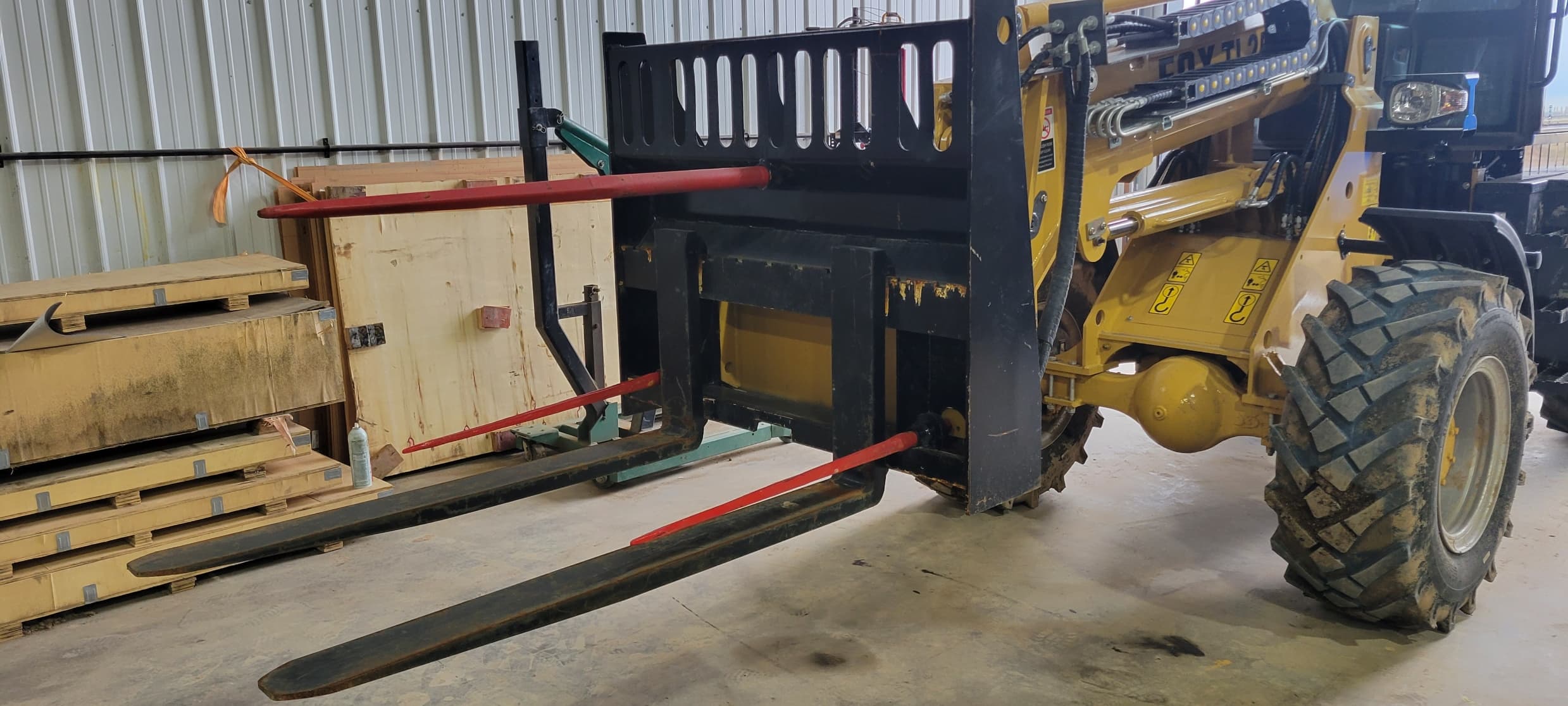 2-in-1 Skid Steer Forks with Bale Spikes